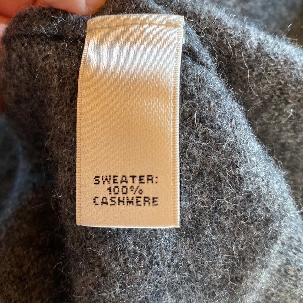 NEIMAN MARCUS 100% cashmere grey long sleeve open front cardigan sweater XS - Picture 6 of 7